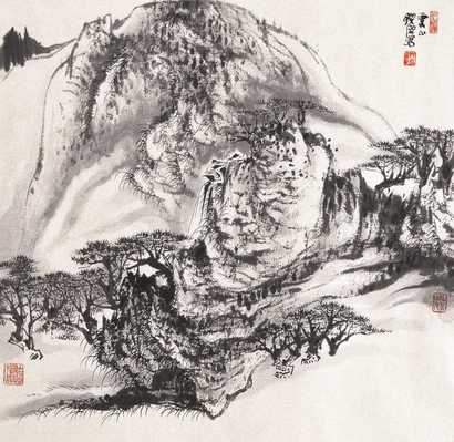 钱浚 山水 镜心